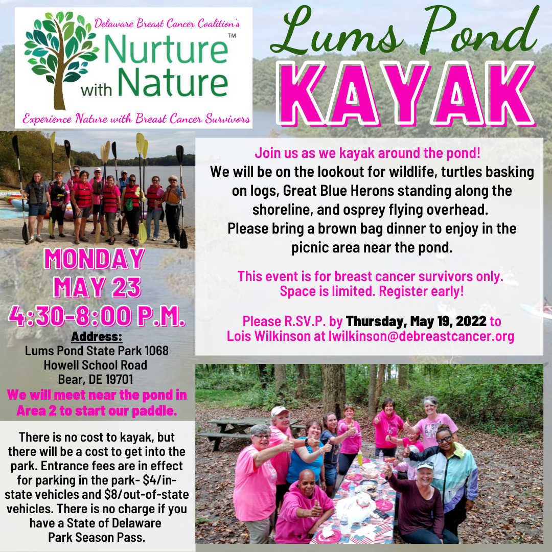 Nurture with Nature Lums Pond Kayak event