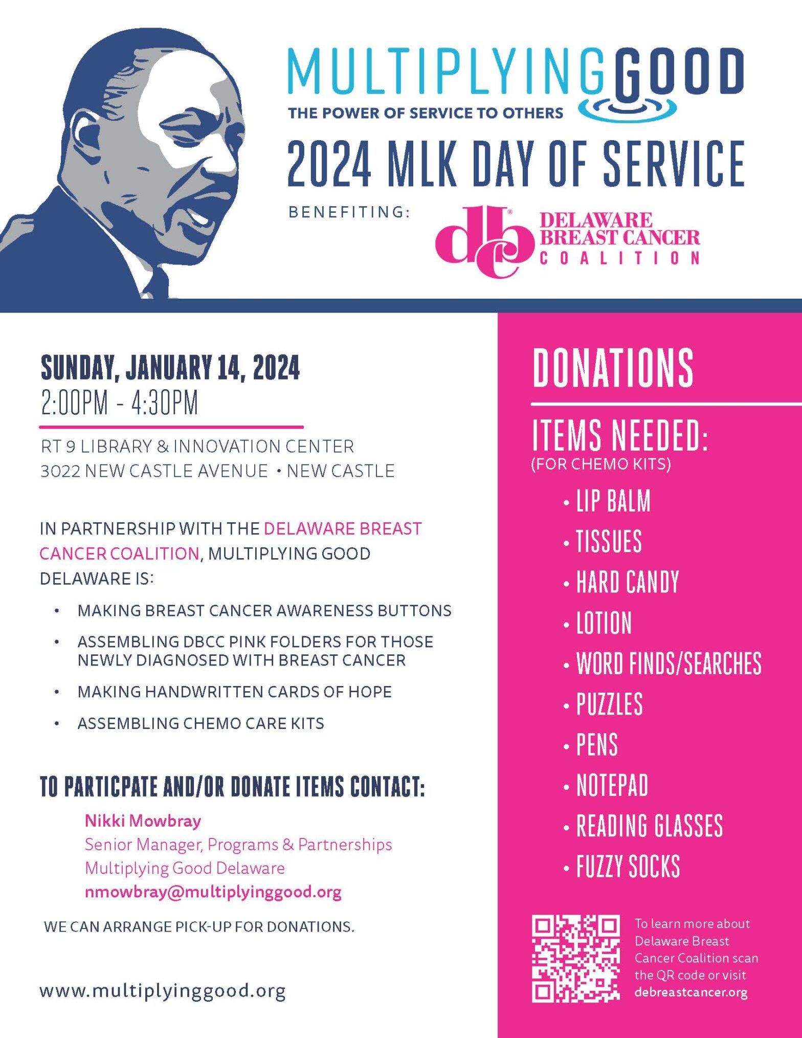 Community Partnership Multiplying Good 2024 MLK Day of Service
